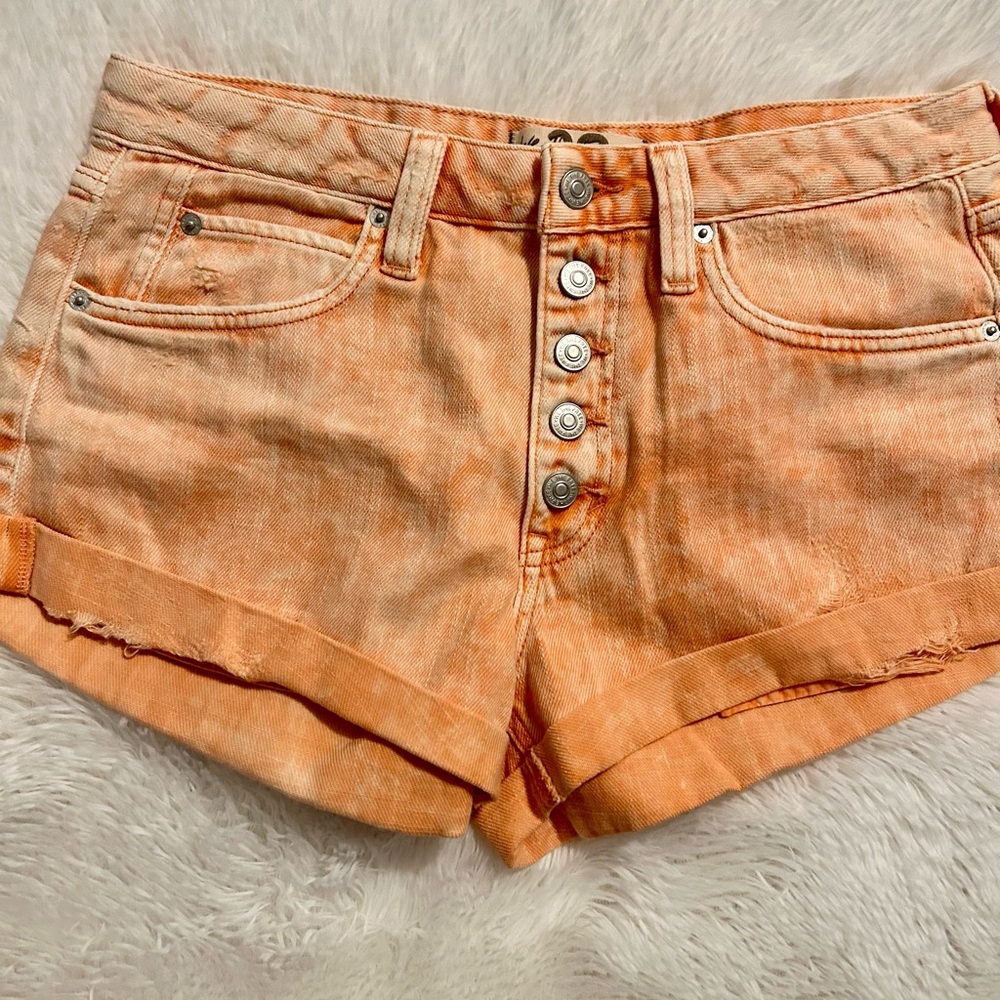Free People Rolled Cuttoff Denim Shorts - Picture 5 of 14